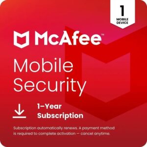 McAfee Mobile Security 1 Year Subscription